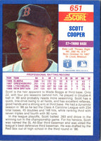 1990 Score Scott Cooper #651 Rookie