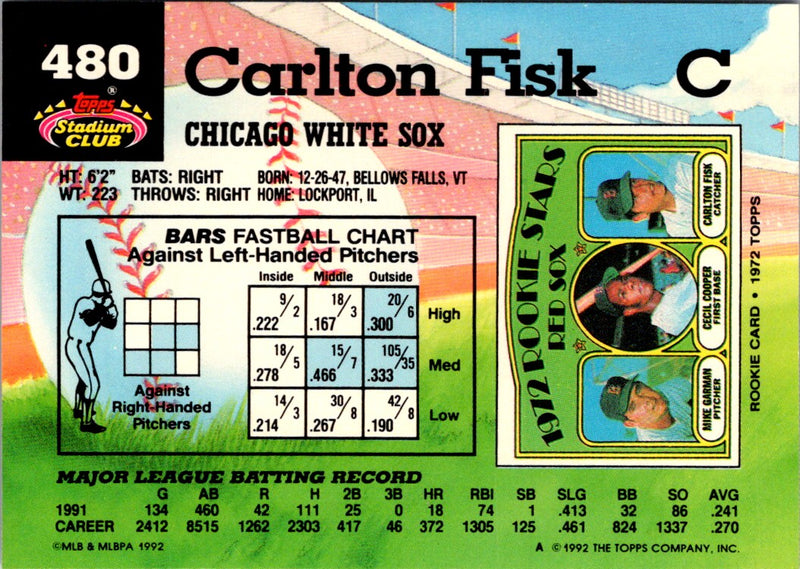 1992 Stadium Club Carlton Fisk