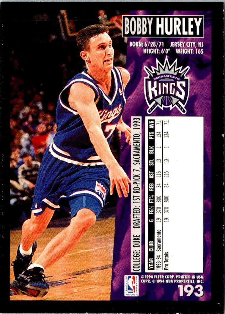 1994 Fleer Bobby Hurley