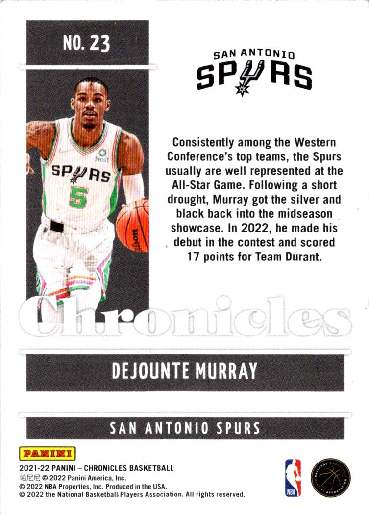 2021 Panini Chronicles Dejounte Murray