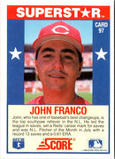 1989 Score Baseball's 100 Hottest Players John Franco