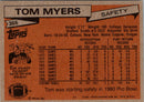 1981 Topps Tom Myers