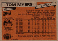 1981 Topps Tom Myers #366