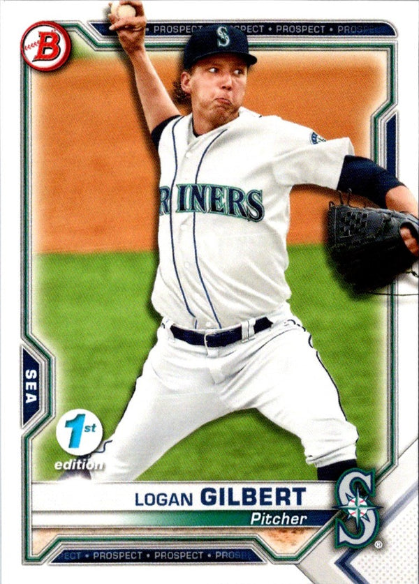 2021 Bowman 1st Edition Logan Gilbert #BFE-58