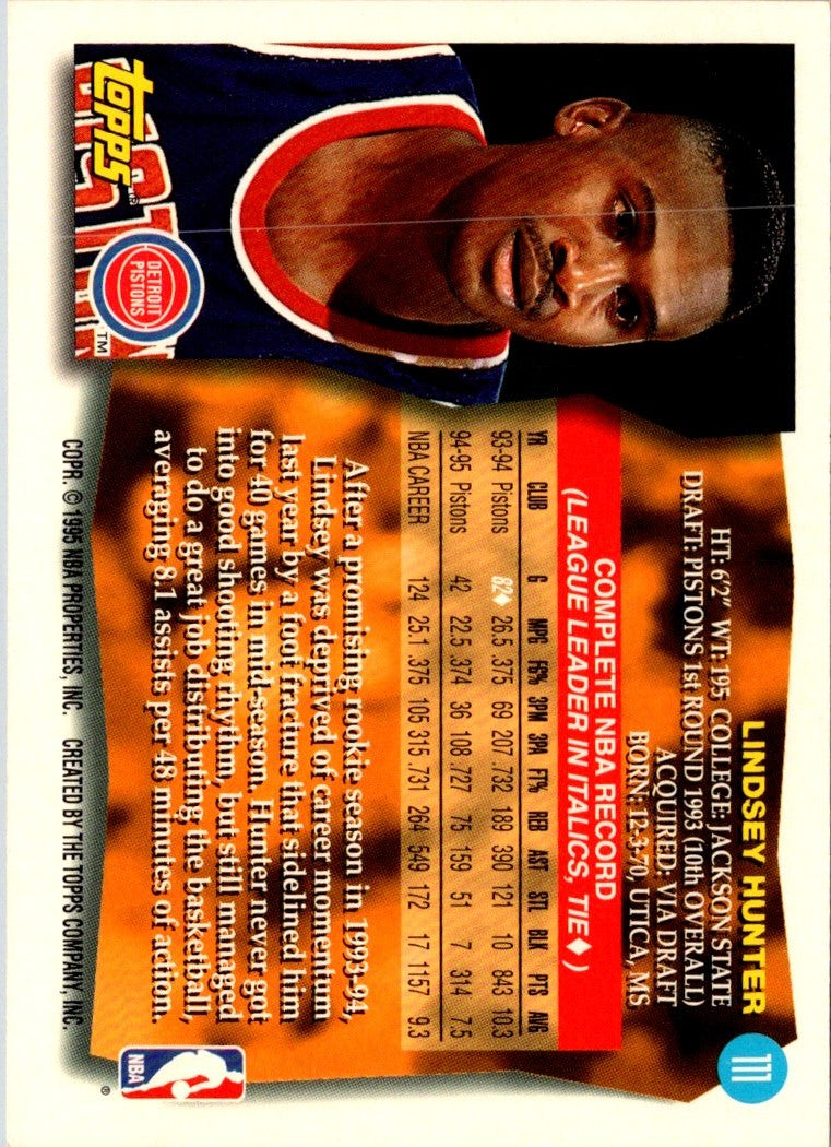 1995 Topps Lindsey Hunter