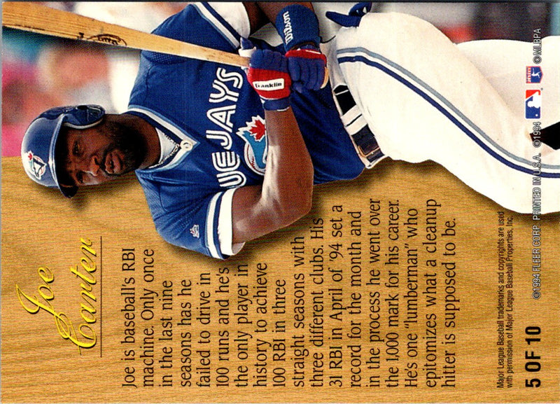 1994 Fleer ProCards Dunedin Blue Jays Checklist