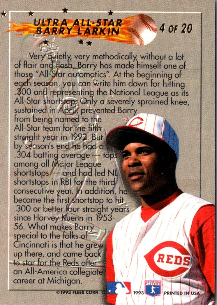 1993 Ultra All-Stars Barry Larkin