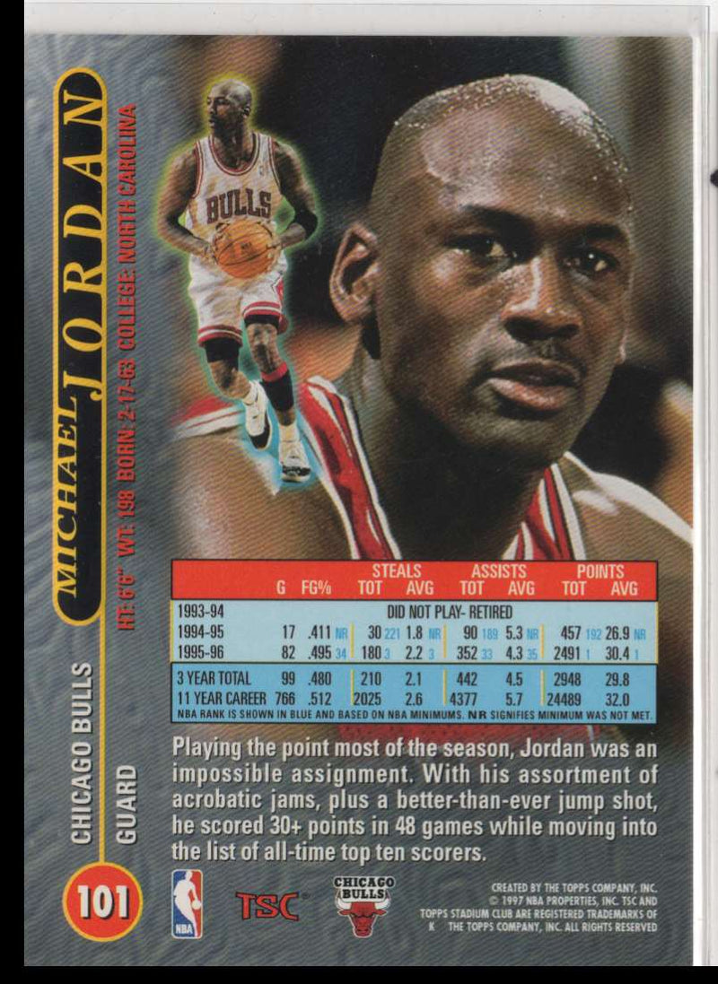 1996 Stadium Club Michael Jordan