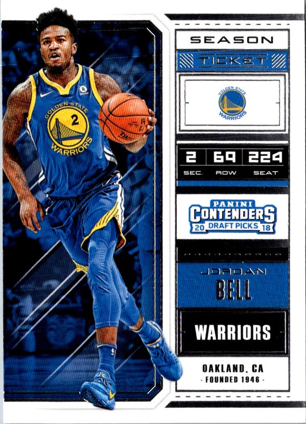 2018 Panini Contenders Draft Picks Blue Foil Jordan Bell #28