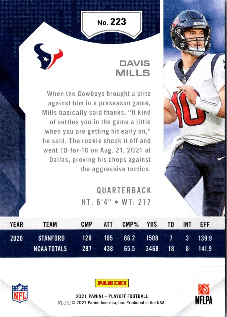 2021 Panini Playoff Davis Mills