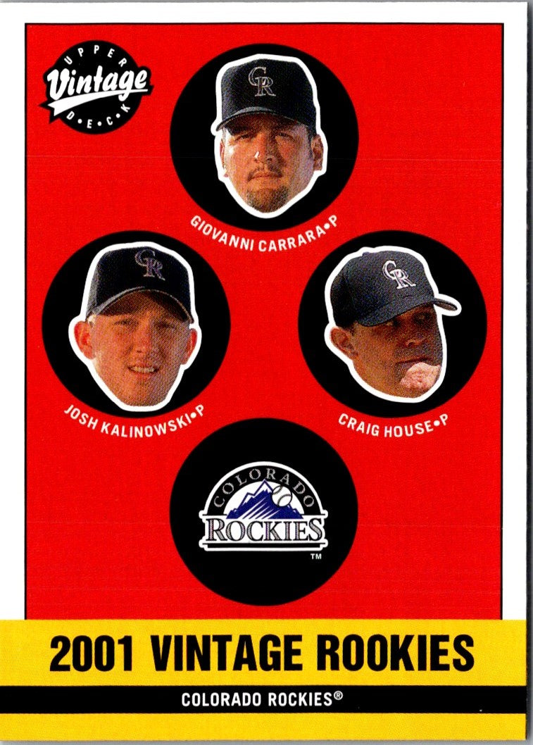 2001 Upper Deck Vintage Giovanni Carrara/Josh Kalinowski/Craig House