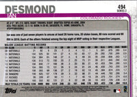 2019 Topps Ian Desmond #494