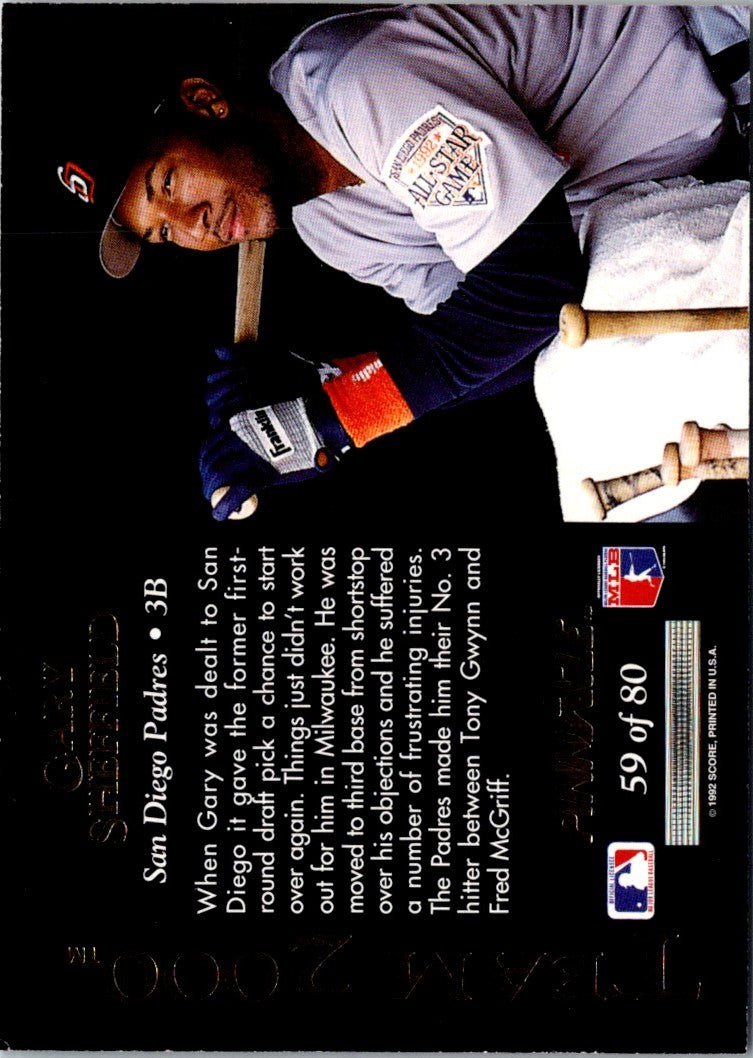 1992 Pinnacle Team 2000 Gary Sheffield