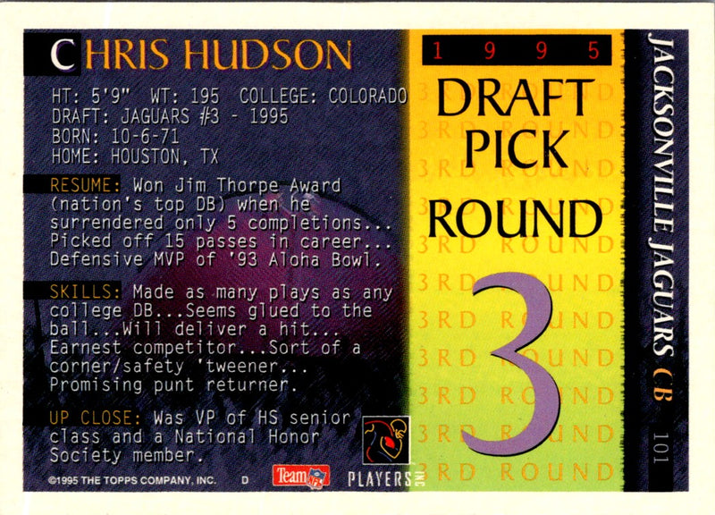 1995 Bowman Chris Hudson