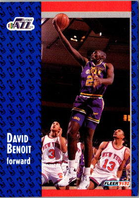 1991 Fleer David Benoit #362 Rookie