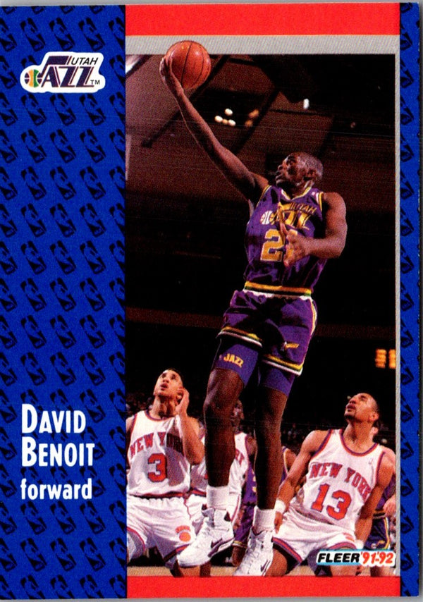 1991 Fleer David Benoit #362 Rookie