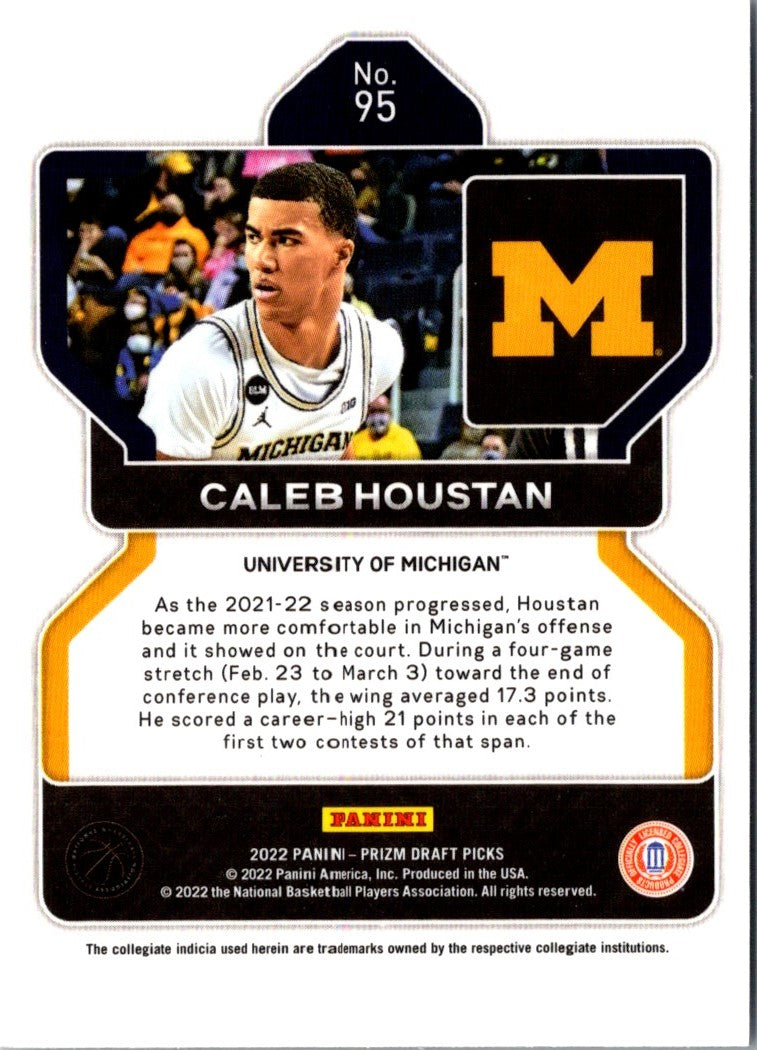 2022 Panini Prizm Draft Picks Blue Caleb Houstan