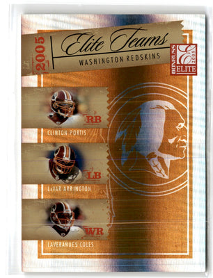 2005 Donruss Elite Teams Gold Clinton Portis/LaVar Arrington/Laveranues Coles #ET-25 151/250