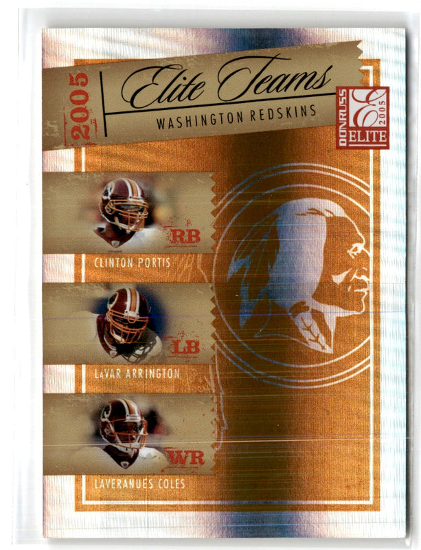 2005 Donruss Elite Teams Gold Clinton Portis/LaVar Arrington/Laveranues Coles #ET-25 151/250