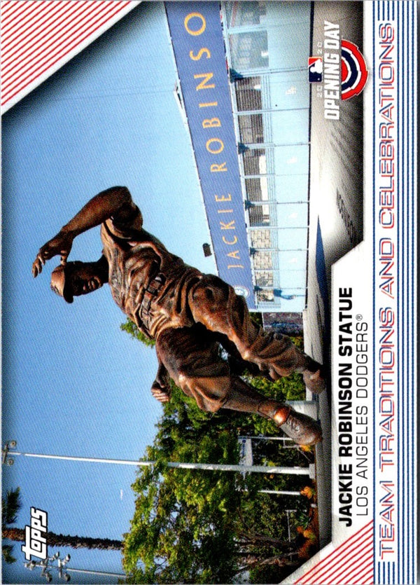 2020 Topps Opening Day Team Traditions and Celebrations Jackie Robinson Statue #TTC-2