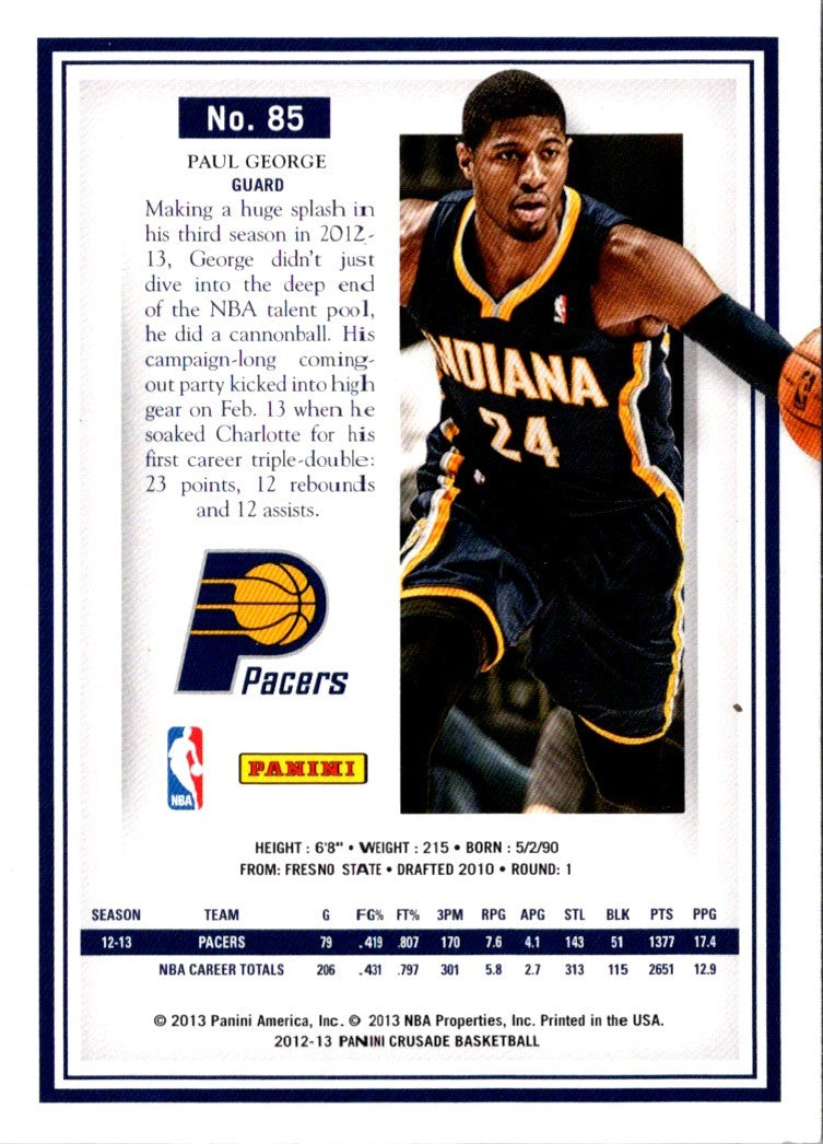 2013 Panini Signatures Paul George