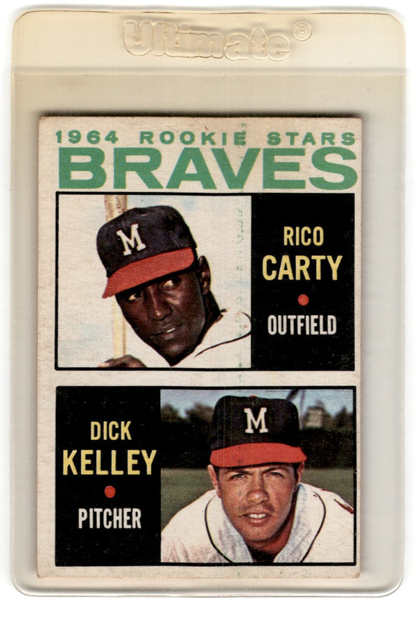 1964 Topps 1964 Braves Rookie Stars - Rico Carty/Dick Kelley #476 Rookie EX+