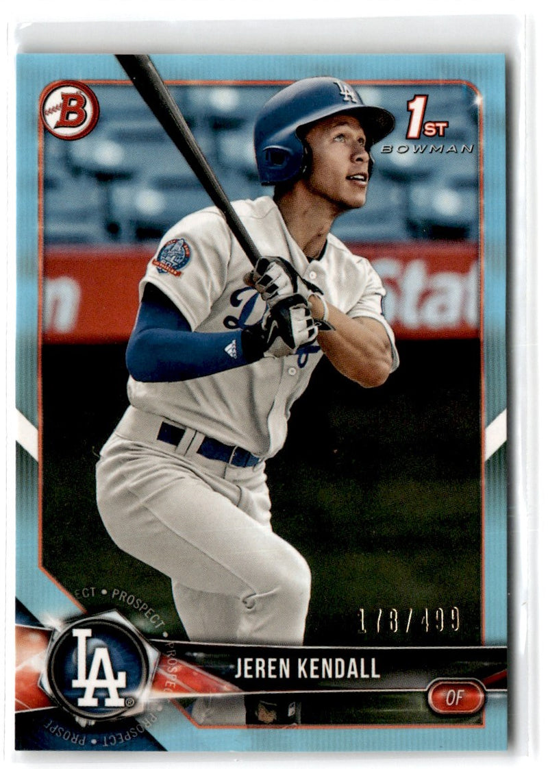 2018 Bowman Prospects Sky Blue Jeren Kendall