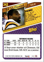 1993 Topps Ed McDaniel #342