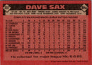 1986 Topps Dave Sax
