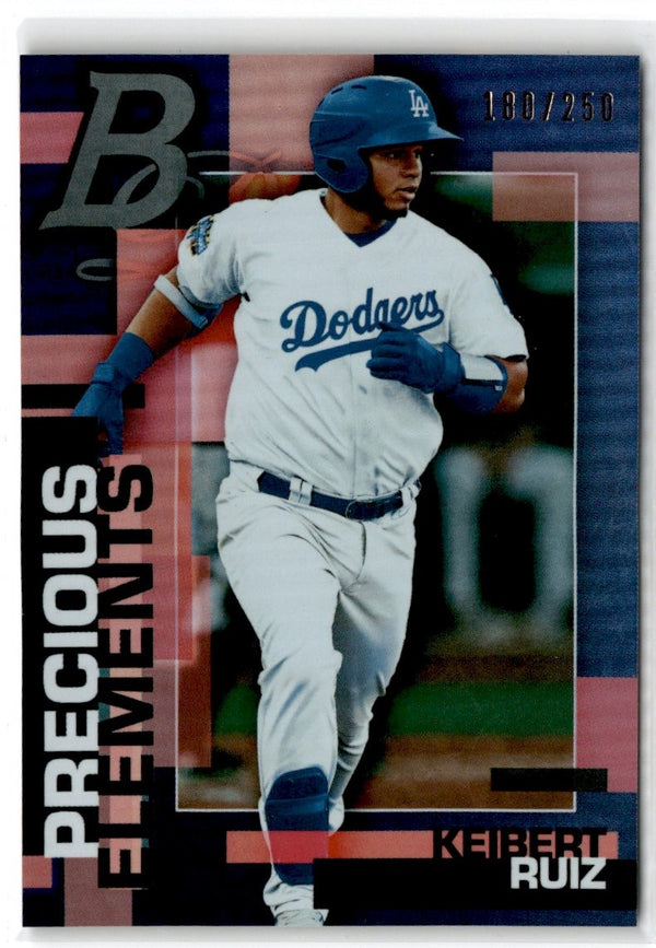 2020 Bowman Platinum Precious Elements Purple Keibert Ruiz #PE-14 180/250