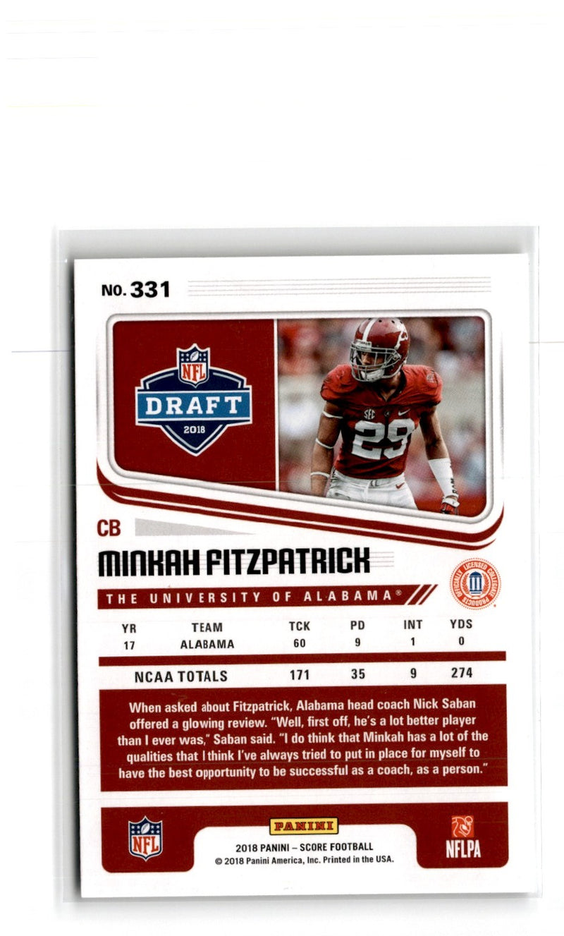 2018 Score Scorecard Minkah Fitzpatrick