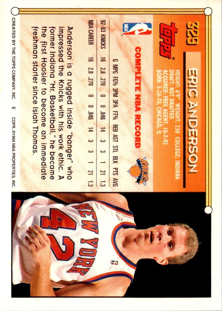 1993 Topps Eric Anderson