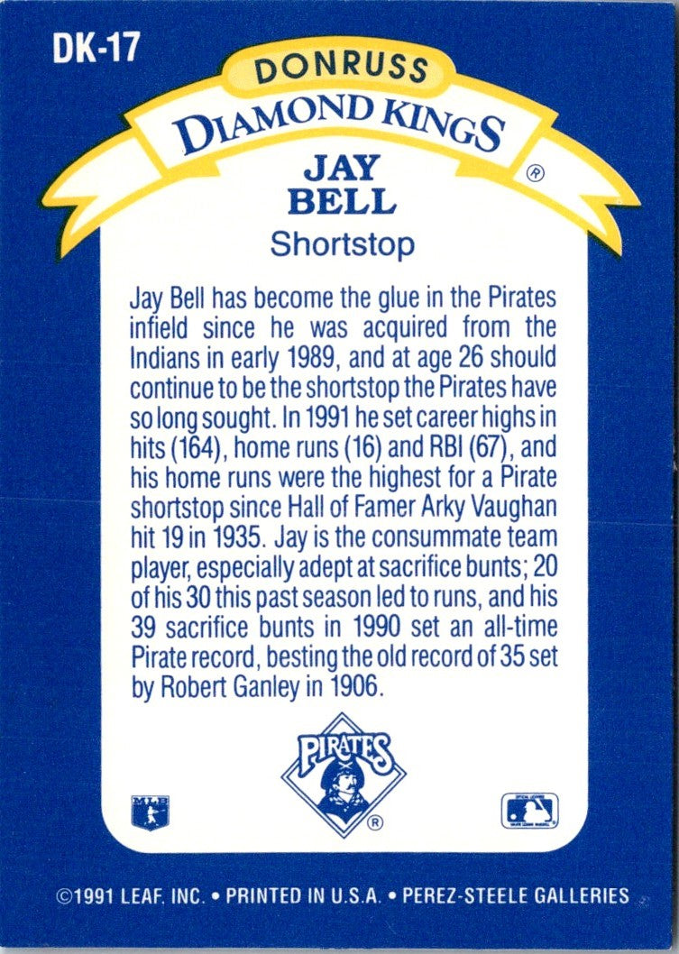 1992 Donruss Diamond Kings Jay Bell