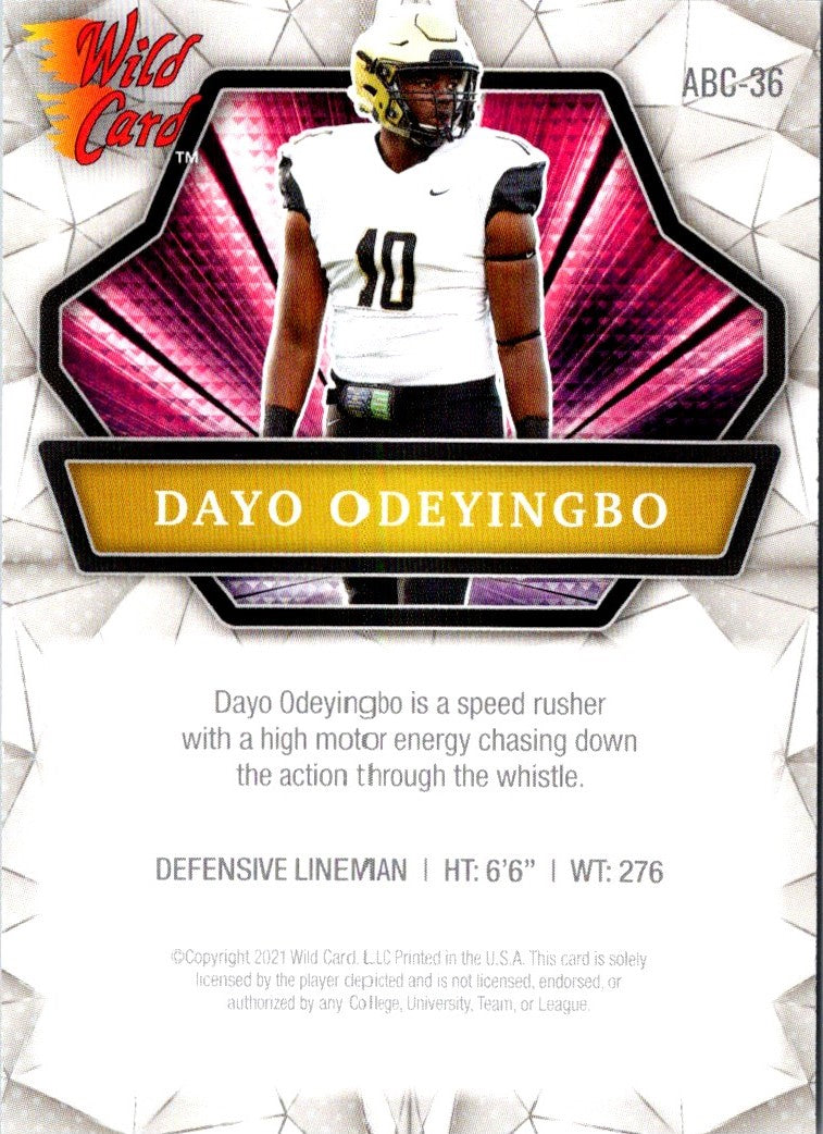 2021 Wild Card Matte Dayo Odeyingbo