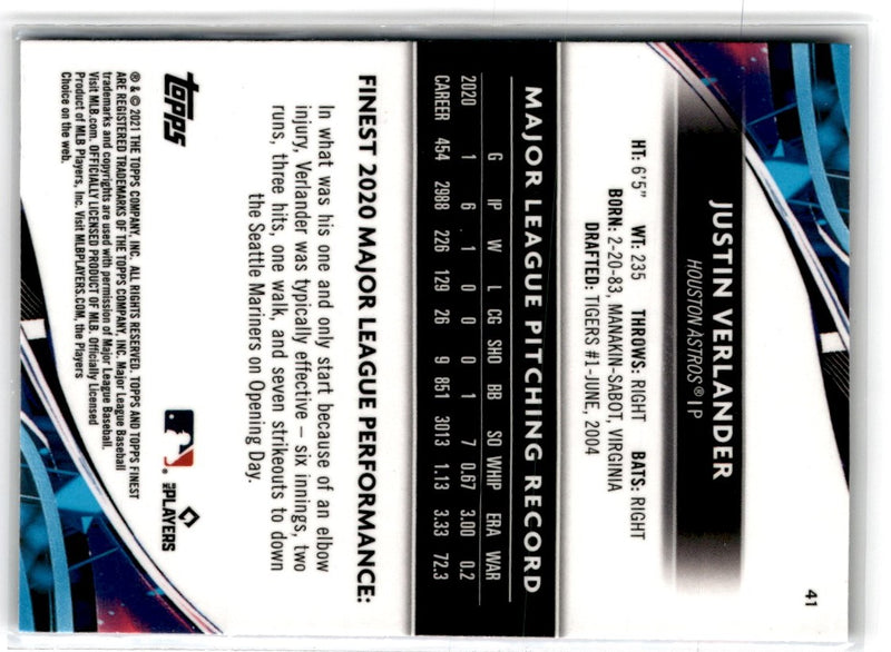 2021 Topps Justin Verlander