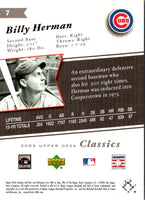 2005 Upper Deck Classics Billy Herman #7
