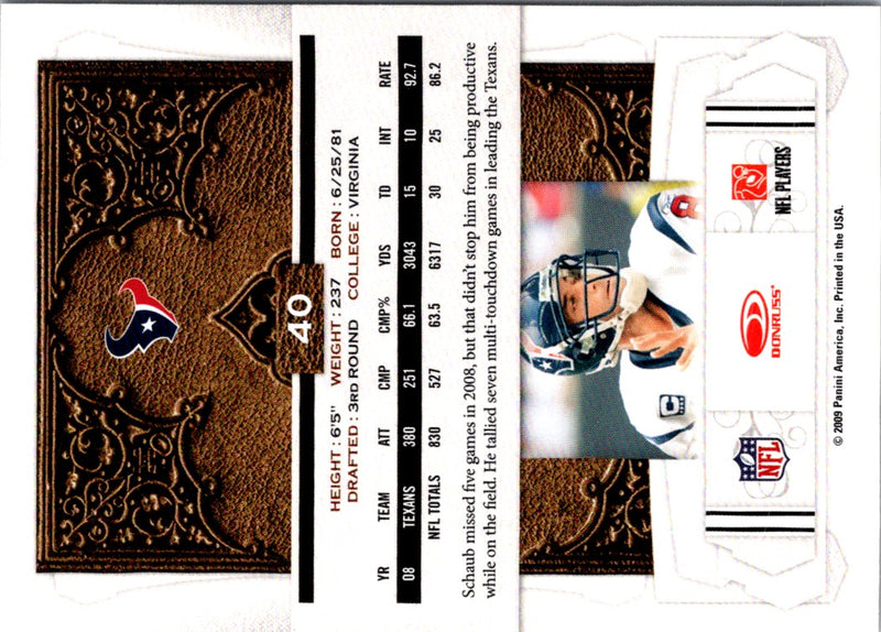 2009 Donruss Classics Matt Schaub