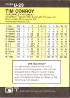 1986 Fleer Update Tim Conroy #U-29