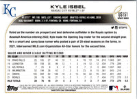 2022 Topps Update Royal Blue Kyle Isbel #US151