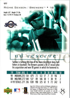 2001 UD Reserve Richie Sexson #97