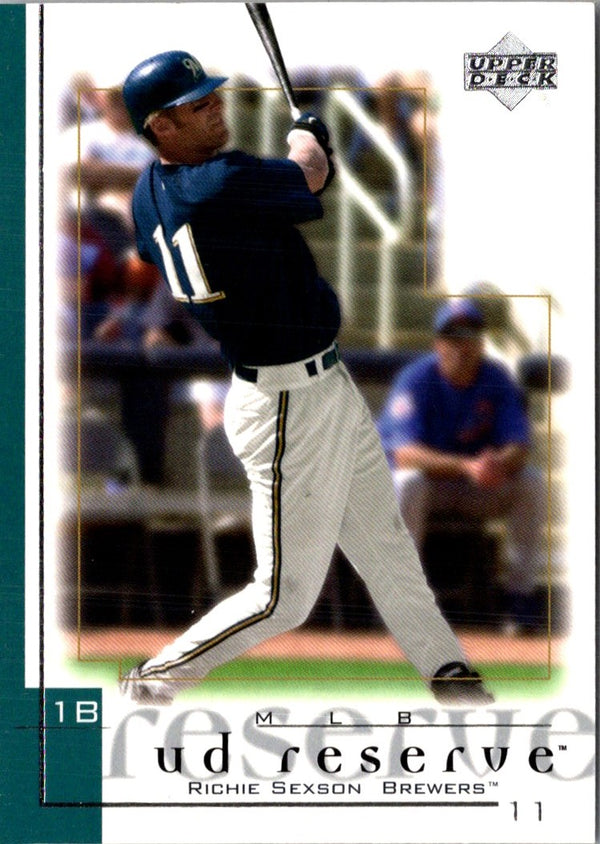 2001 UD Reserve Richie Sexson #97