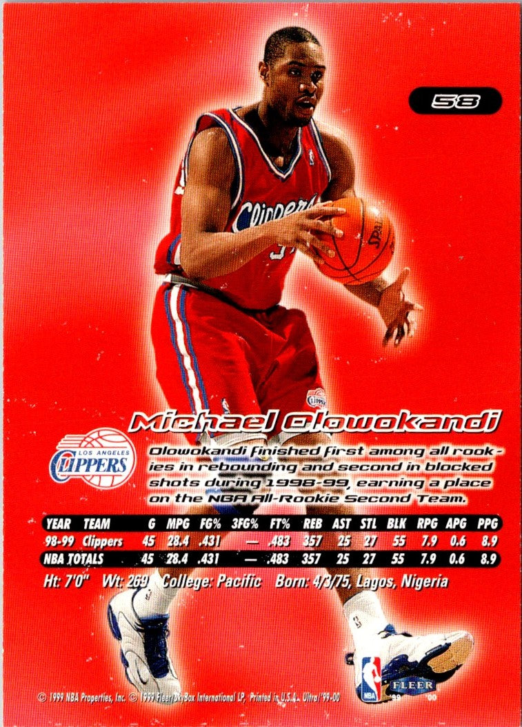 1999 Ultra Michael Olowokandi