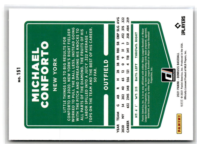 2021 Donruss Holo Purple Michael Conforto