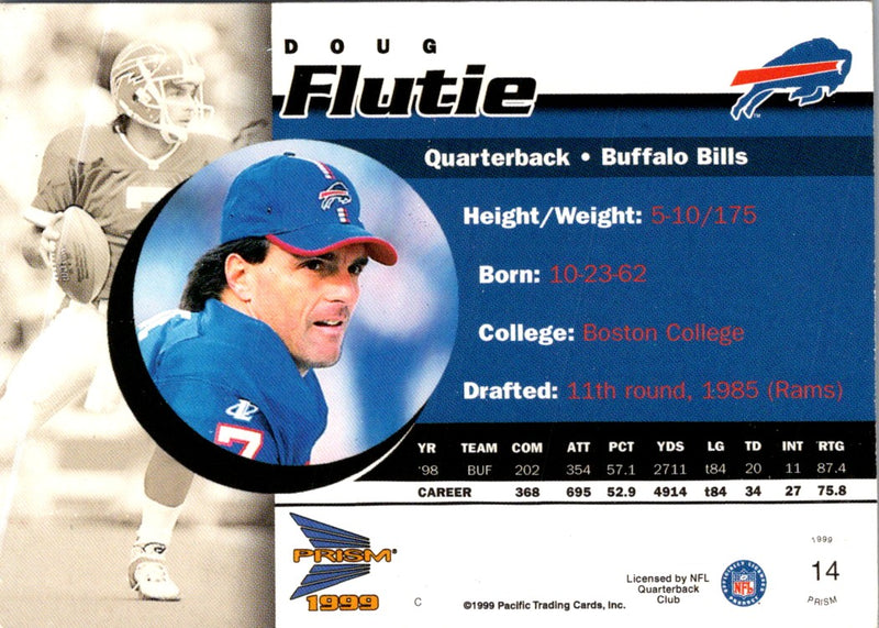 1999 Pacific Prisms Premiere Date Doug Flutie