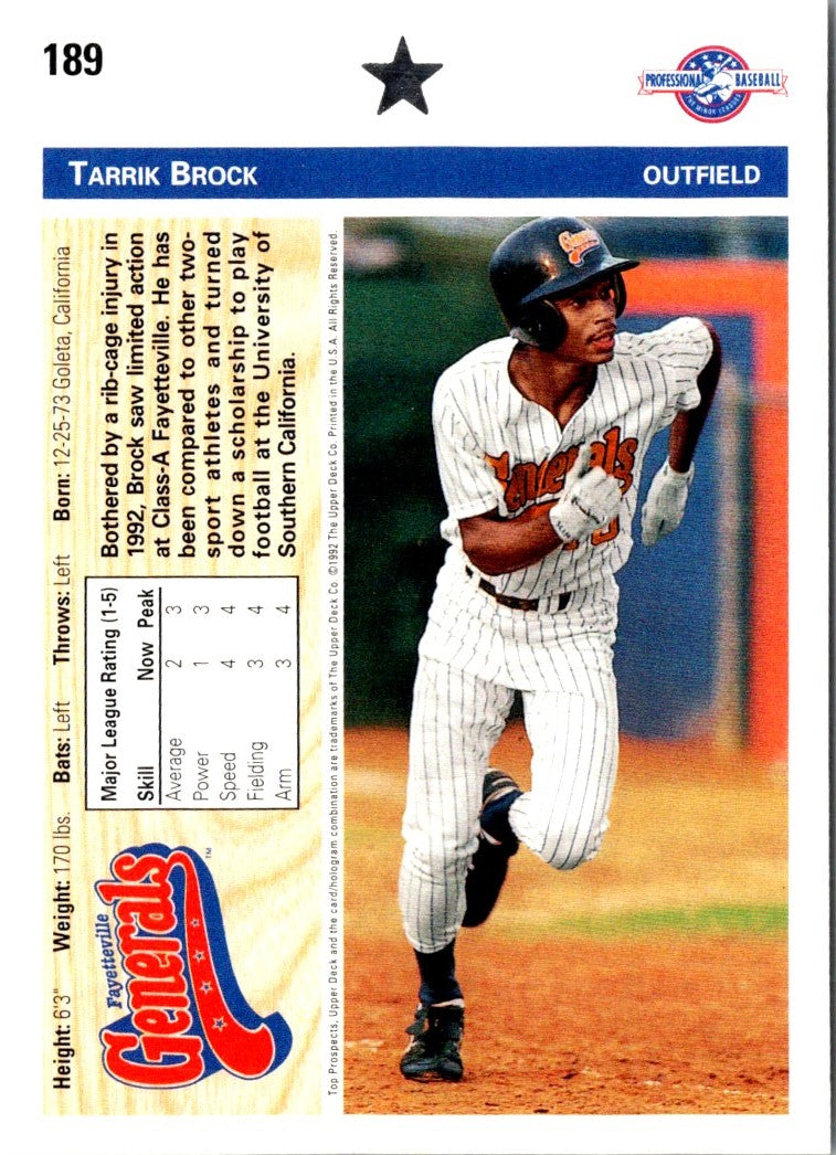 1992 Upper Deck Minors Tarrik Brock