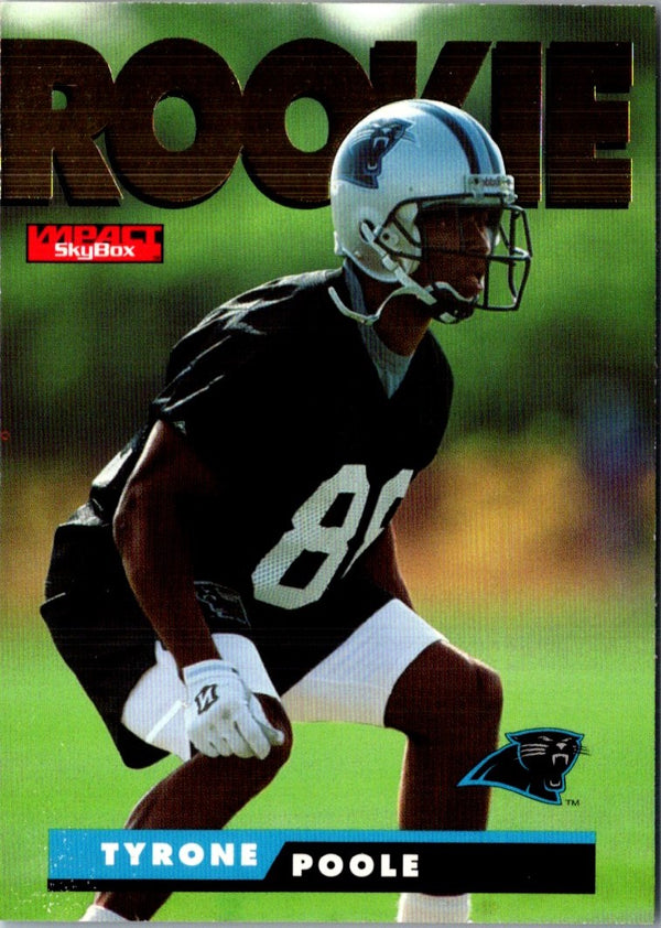 1995 SkyBox Impact Tyrone Poole #186 Rookie