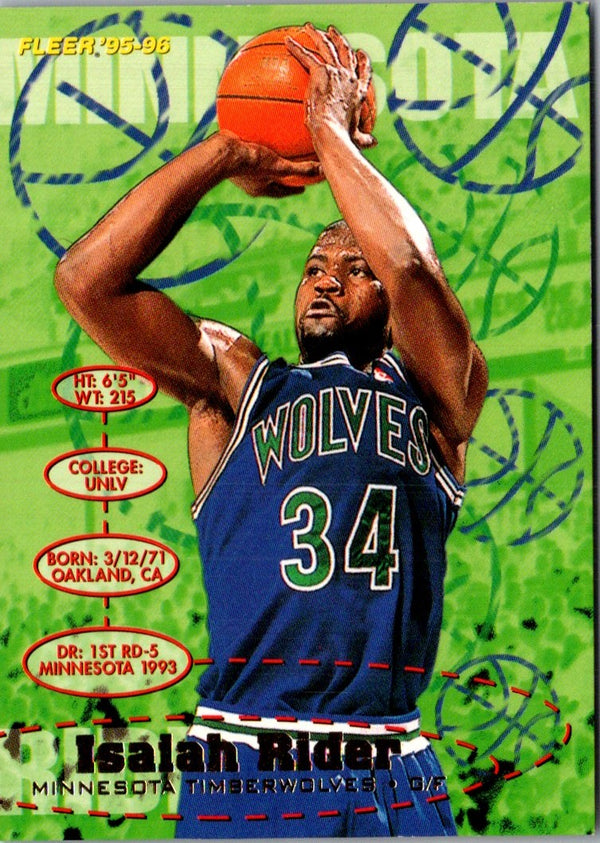 1995 Fleer European Isaiah Rider #109