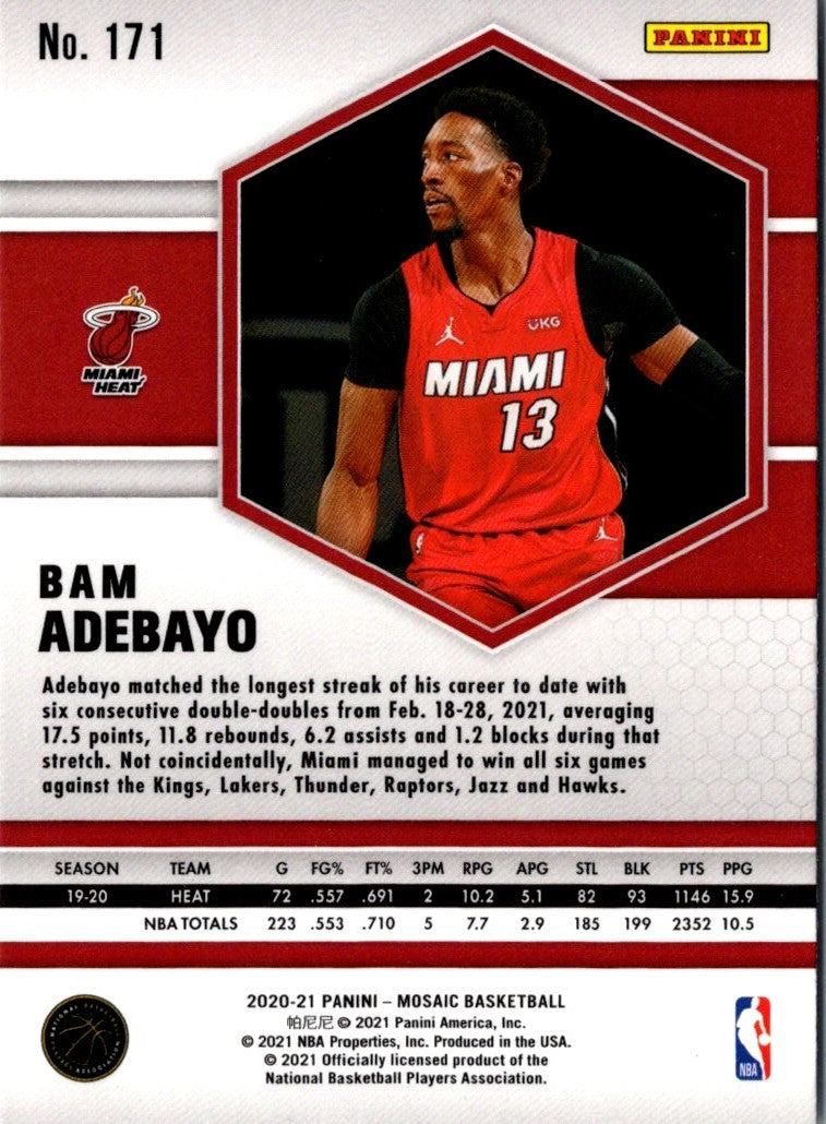 2020 Panini Mosaic Bam Adebayo