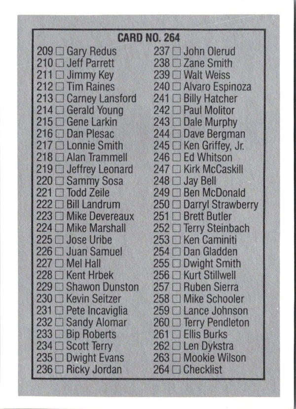 1990 Leaf Checklist #364