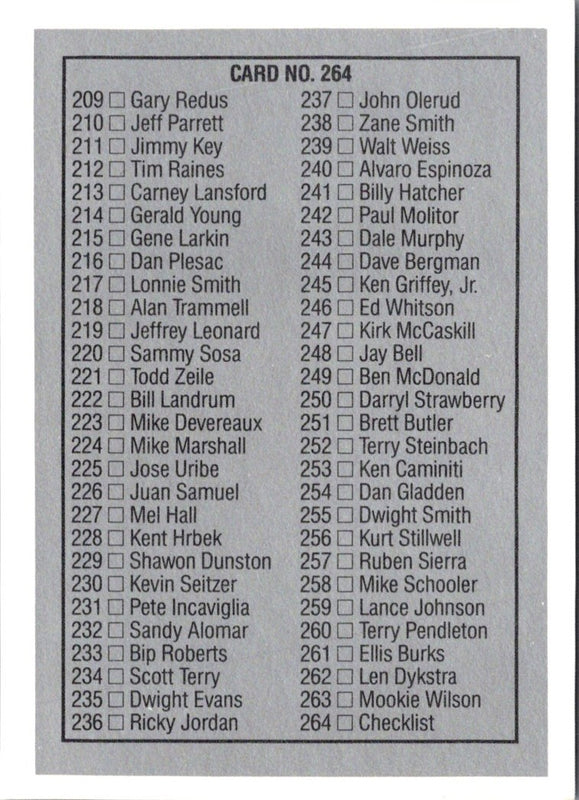 1990 Leaf Checklist #364